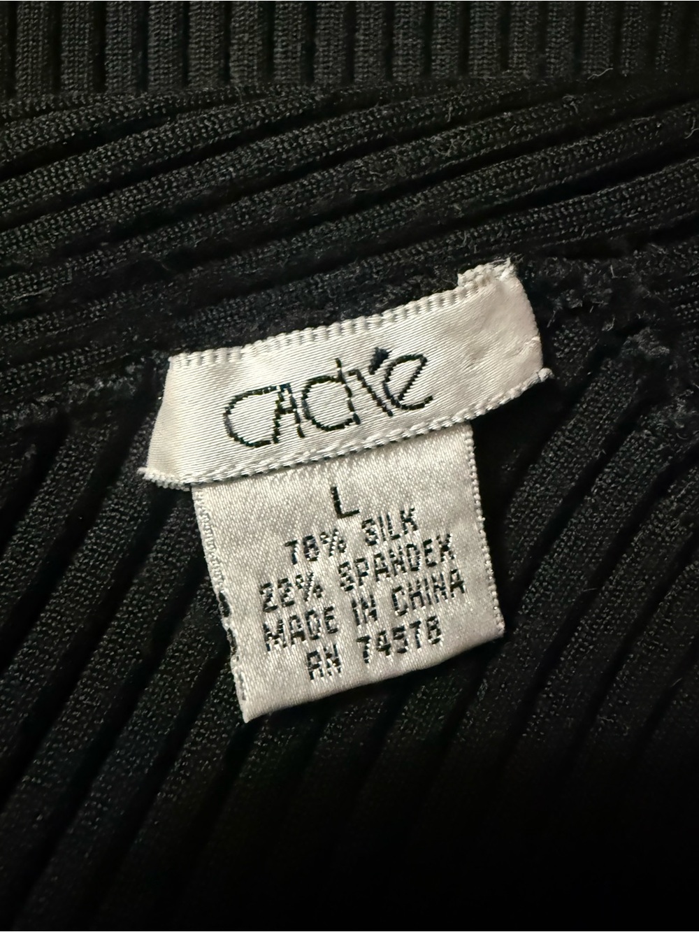 Vintage Caché Y2K Asymmetric Rhinestone Ribbed Halter Top Black - Picture 5 of 5